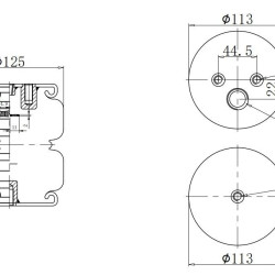 BNHF 2055-22 sport 2 kamerbalg 13cm