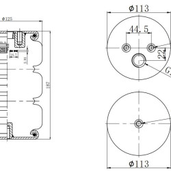 BNHF 3055 sport 3 kamerbalg 13cm