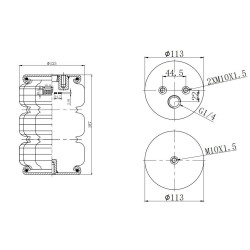 BNHF 3055 sport 3 kamerbalg 13cm